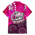 Sydney Sixers Family Matching Mermaid Dress and Hawaiian Shirt Graffiti Urban Aboriginal Dot Abstract Design