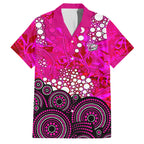 Sydney Sixers Family Matching Off Shoulder Maxi Dress and Hawaiian Shirt Graffiti Urban Aboriginal Dot Abstract Design