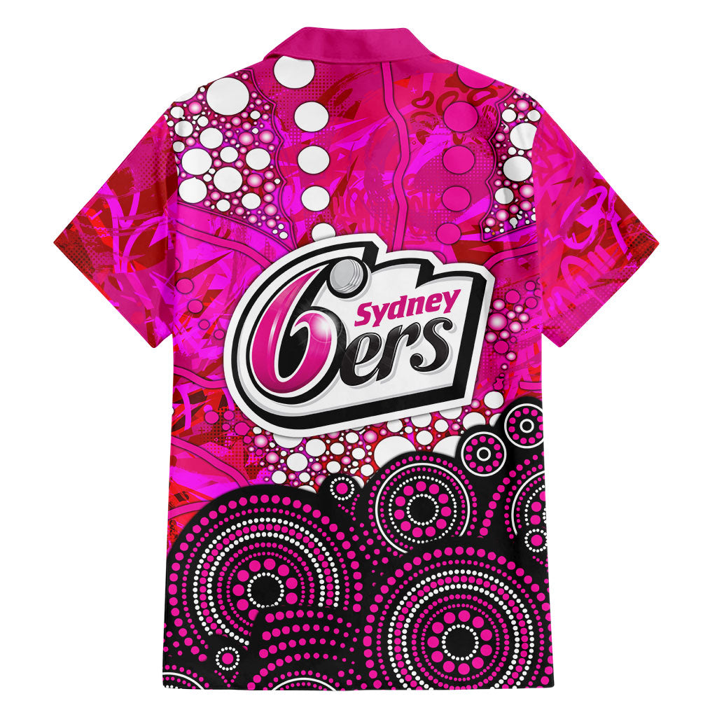 Sydney Sixers Family Matching Puletasi and Hawaiian Shirt Graffiti Urban Aboriginal Dot Abstract Design