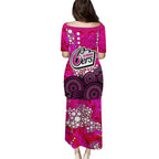 Sydney Sixers Family Matching Puletasi and Hawaiian Shirt Graffiti Urban Aboriginal Dot Abstract Design