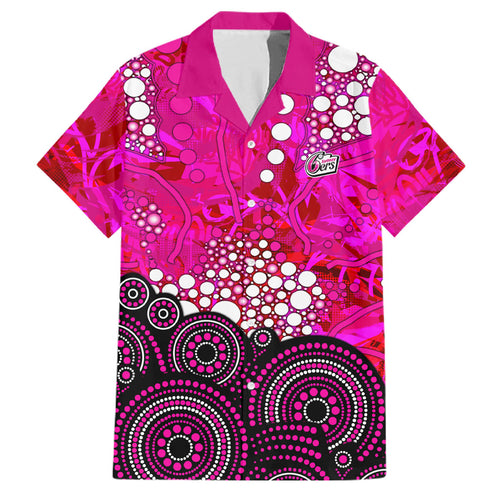 Sydney Sixers Family Matching Tank Maxi Dress and Hawaiian Shirt Graffiti Urban Aboriginal Dot Abstract Design