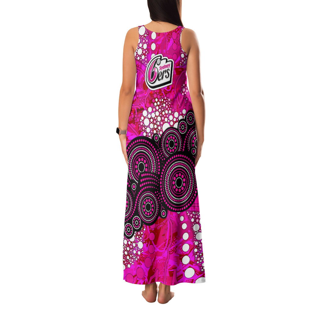 Sydney Sixers Family Matching Tank Maxi Dress and Hawaiian Shirt Graffiti Urban Aboriginal Dot Abstract Design