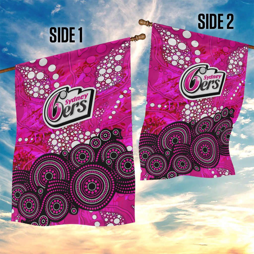Sydney Sixers Garden Flag Graffiti Urban Aboriginal Dot Abstract Design