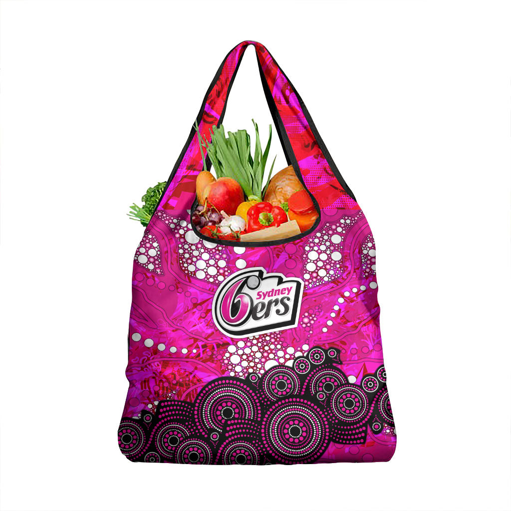 Sydney Sixers Grocery Bag Graffiti Urban Aboriginal Dot Abstract Design