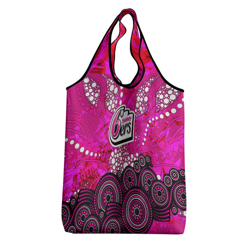 Sydney Sixers Grocery Bag Graffiti Urban Aboriginal Dot Abstract Design