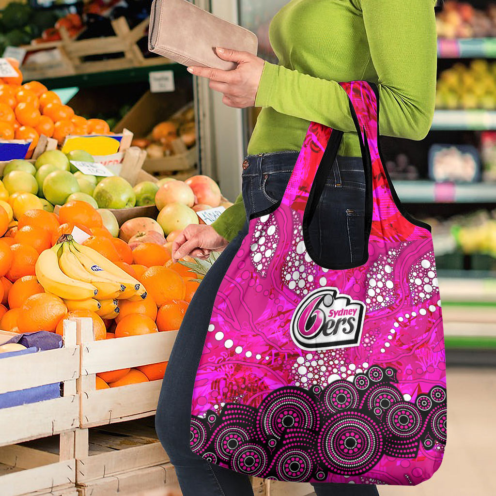 Sydney Sixers Grocery Bag Graffiti Urban Aboriginal Dot Abstract Design