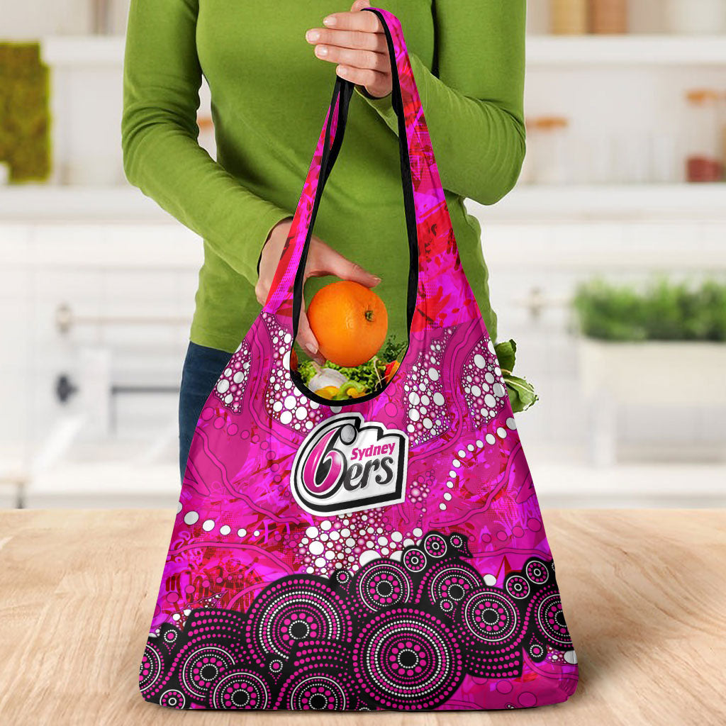 Sydney Sixers Grocery Bag Graffiti Urban Aboriginal Dot Abstract Design