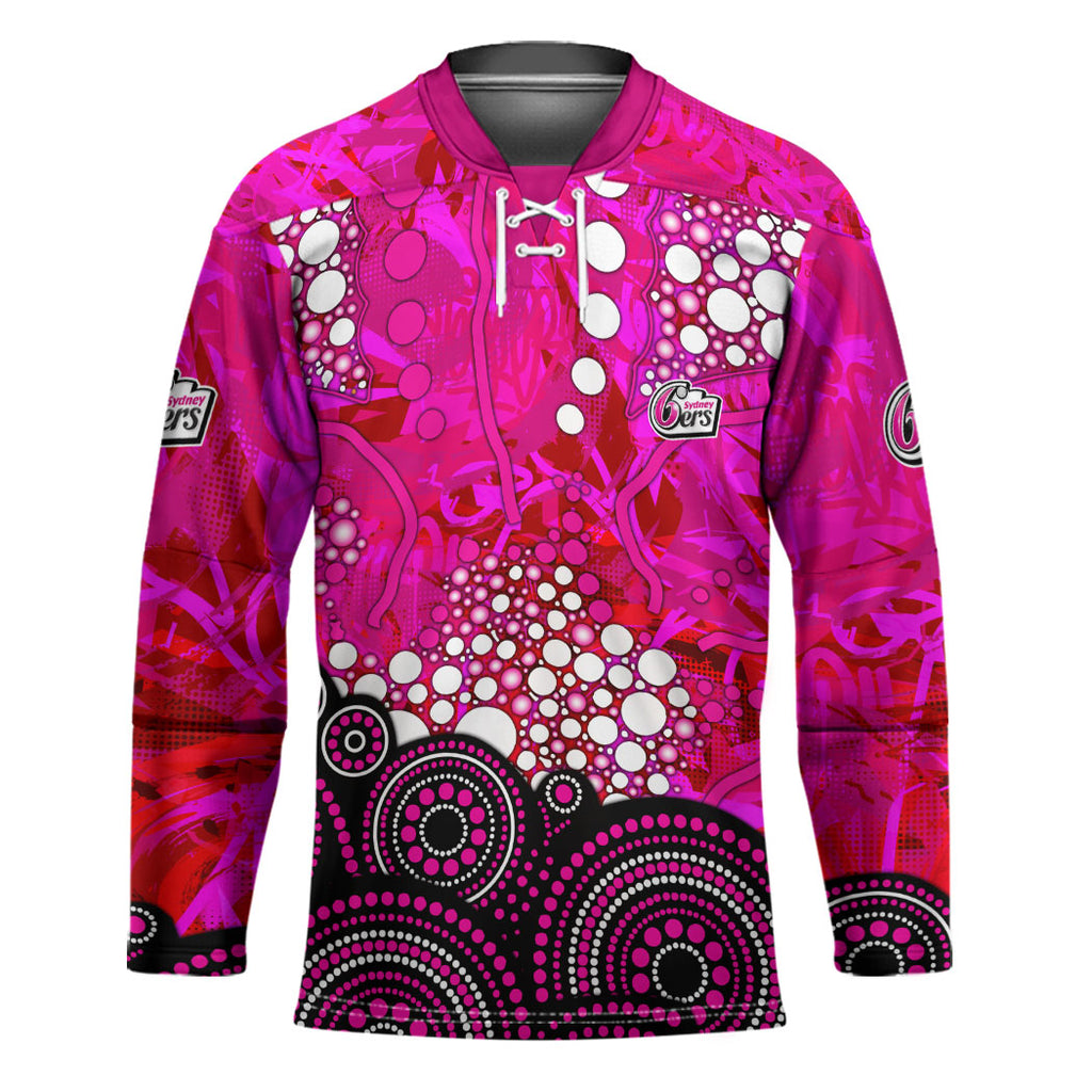 Sydney Sixers Hockey Jersey Graffiti Urban Aboriginal Dot Abstract Design