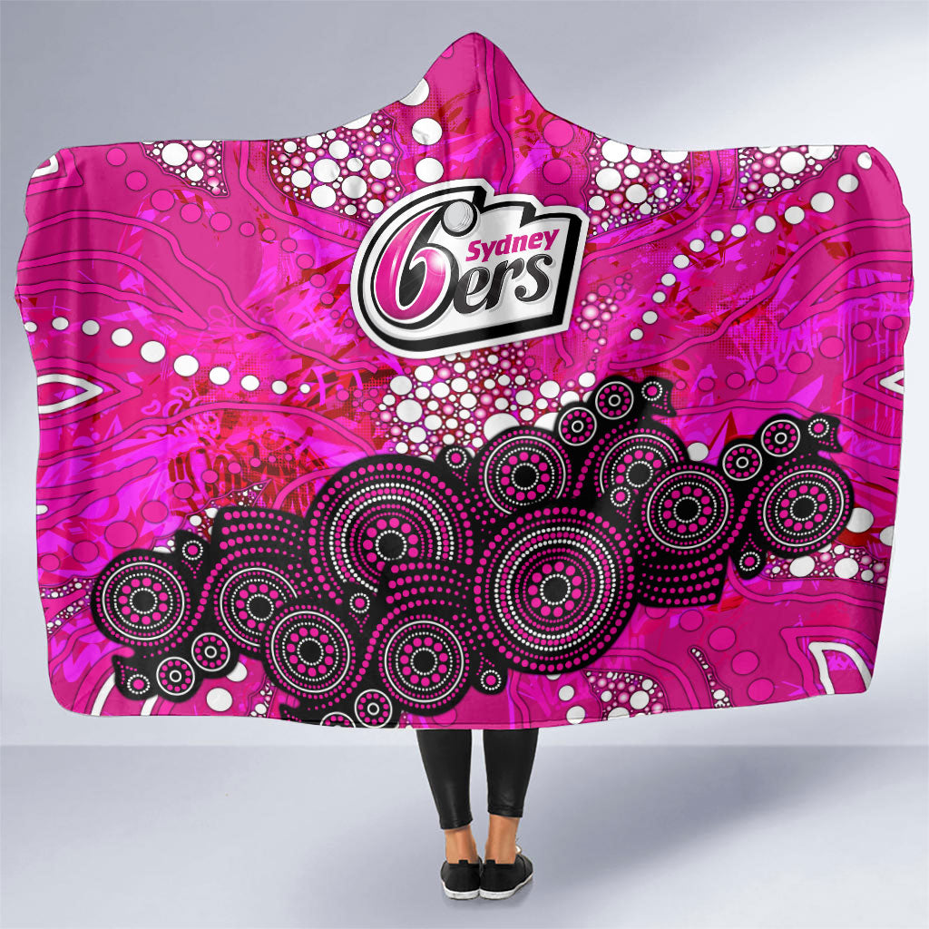 Sydney Sixers Hooded Blanket Graffiti Urban Aboriginal Dot Abstract Design