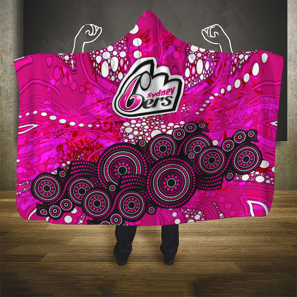 Sydney Sixers Hooded Blanket Graffiti Urban Aboriginal Dot Abstract Design