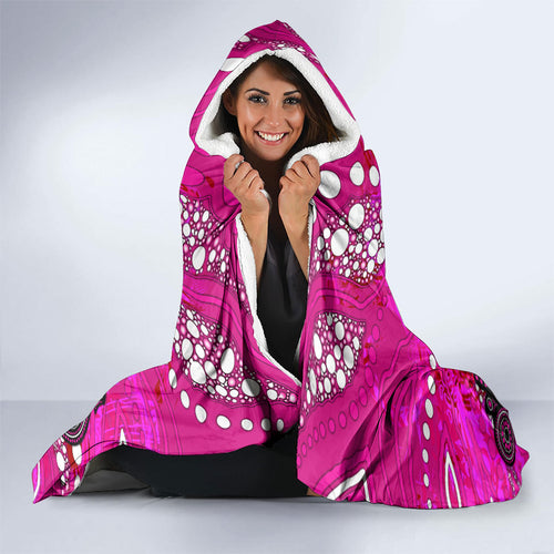 Sydney Sixers Hooded Blanket Graffiti Urban Aboriginal Dot Abstract Design