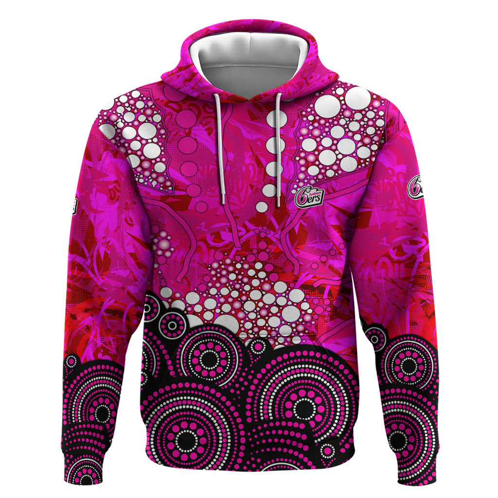 Sydney Sixers Hoodie Graffiti Urban Aboriginal Dot Abstract Design