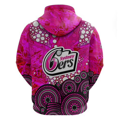 Sydney Sixers Hoodie Graffiti Urban Aboriginal Dot Abstract Design