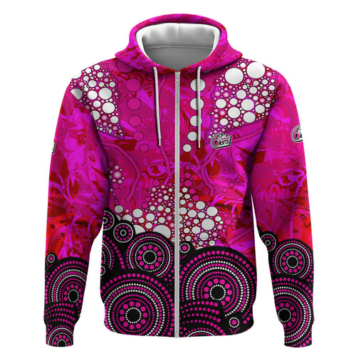 Sydney Sixers Hoodie Graffiti Urban Aboriginal Dot Abstract Design
