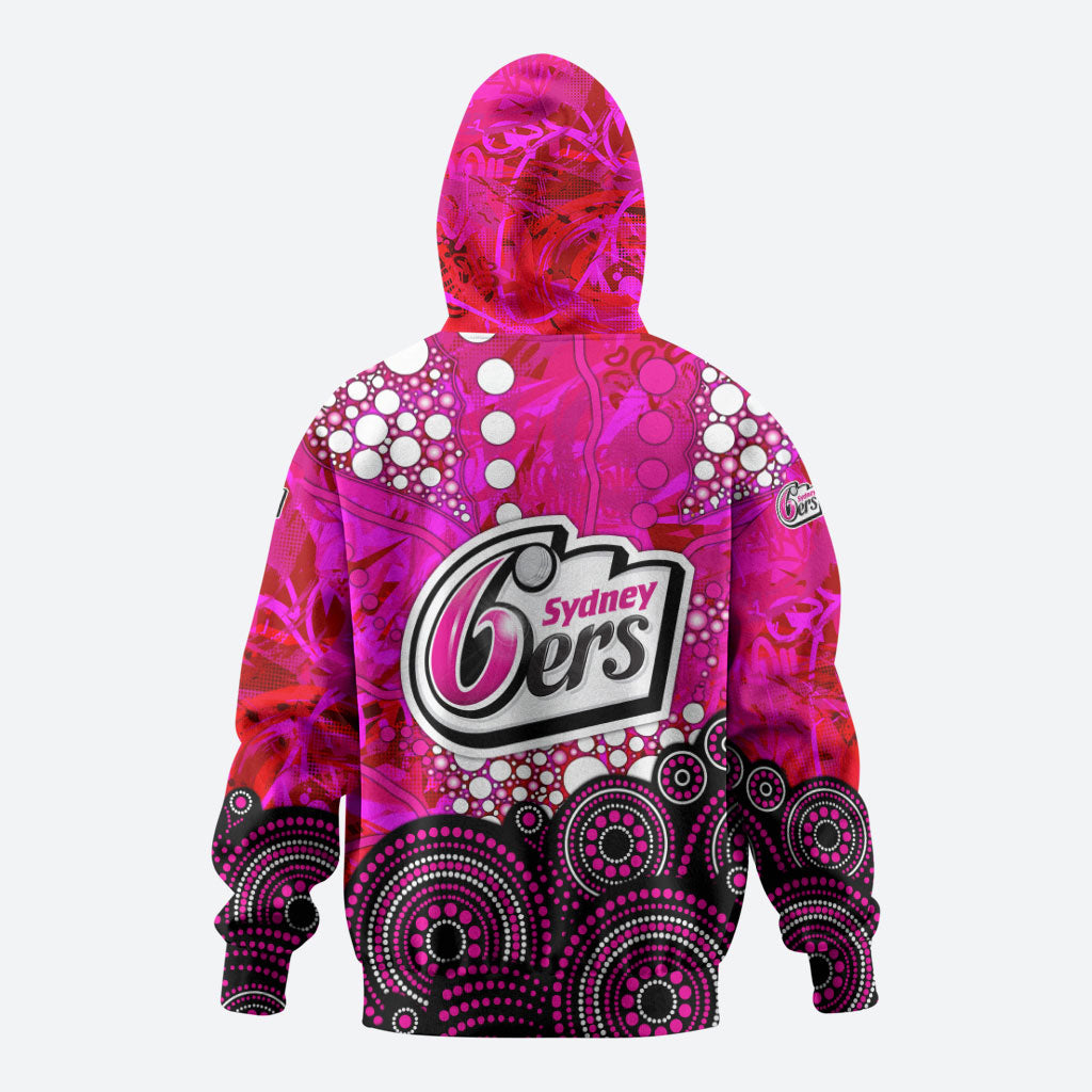 Sydney Sixers Hoodie Graffiti Urban Aboriginal Dot Abstract Design