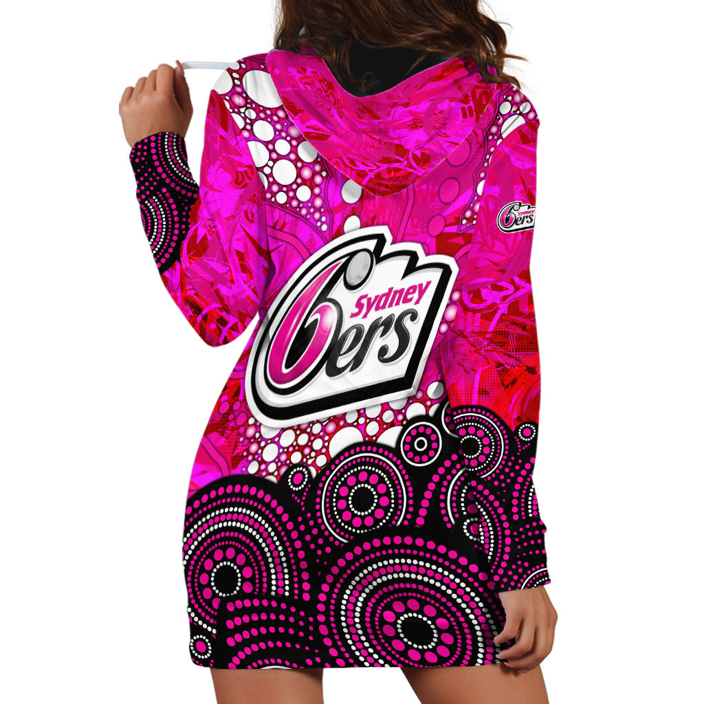 Sydney Sixers Hoodie Dress Graffiti Urban Aboriginal Dot Abstract Design