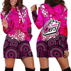 Sydney Sixers Hoodie Dress Graffiti Urban Aboriginal Dot Abstract Design