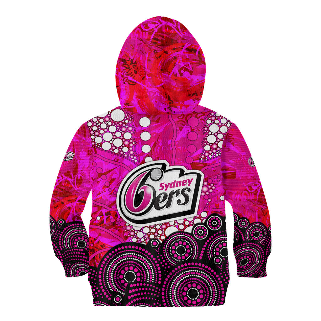 Sydney Sixers Kid Hoodie Graffiti Urban Aboriginal Dot Abstract Design