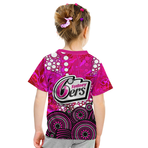 Sydney Sixers Kid T Shirt Graffiti Urban Aboriginal Dot Abstract Design