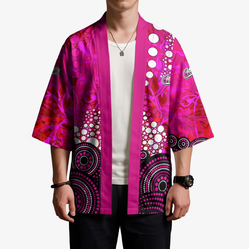 Sydney Sixers Kimono Graffiti Urban Aboriginal Dot Abstract Design