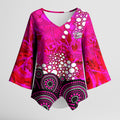Sydney Sixers Kimono Sleeve Blouse Graffiti Urban Aboriginal Dot Abstract Design
