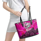 Sydney Sixers Leather Tote Bag Graffiti Urban Aboriginal Dot Abstract Design