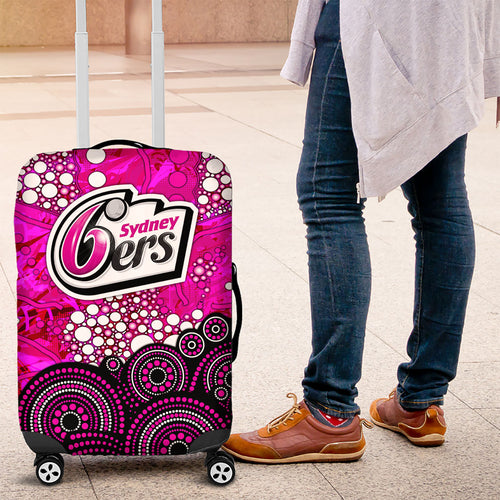 Sydney Sixers Luggage Cover Graffiti Urban Aboriginal Dot Abstract Design