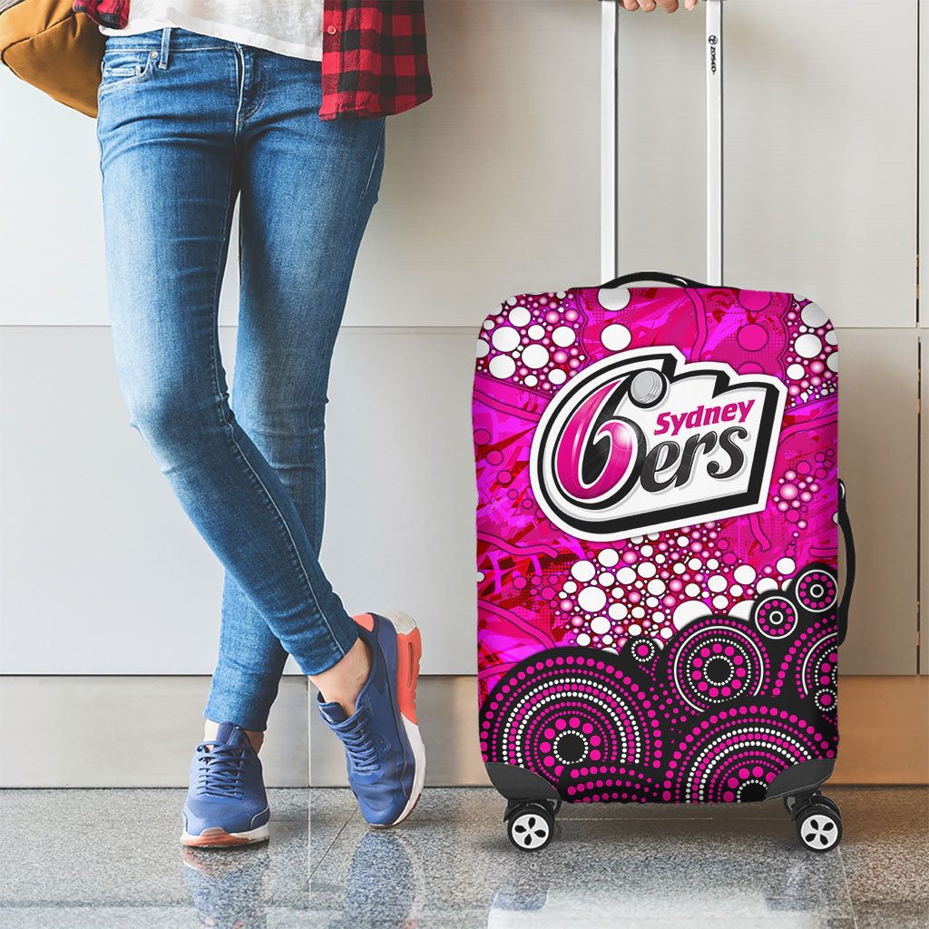Sydney Sixers Luggage Cover Graffiti Urban Aboriginal Dot Abstract Design