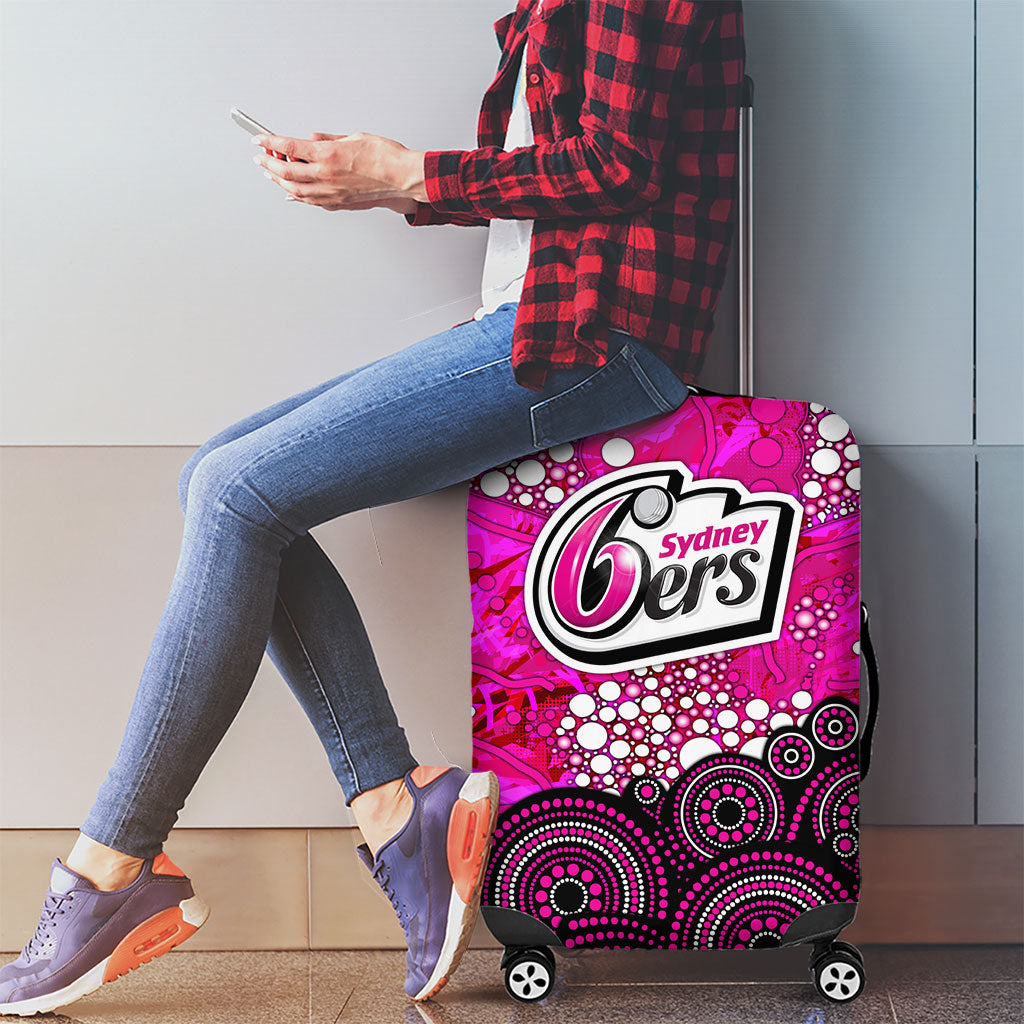 Sydney Sixers Luggage Cover Graffiti Urban Aboriginal Dot Abstract Design