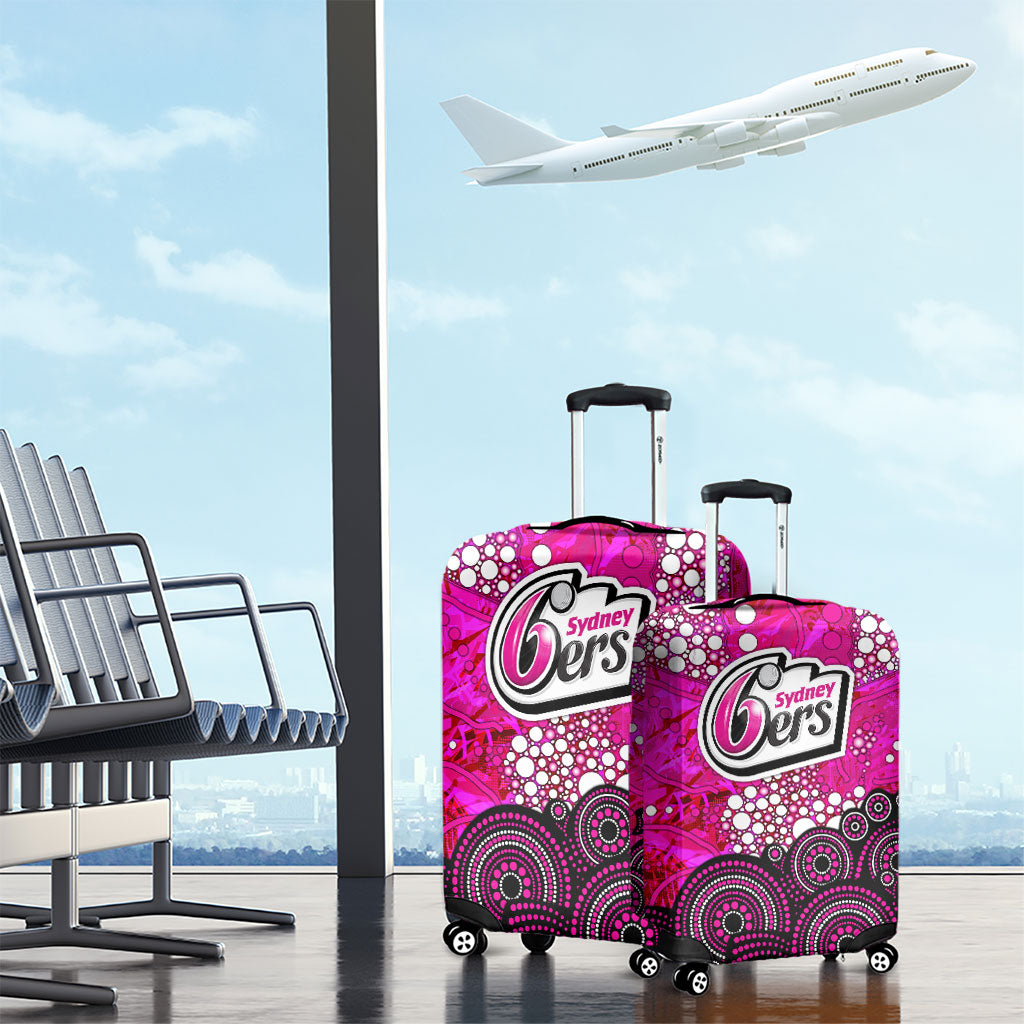 Sydney Sixers Luggage Cover Graffiti Urban Aboriginal Dot Abstract Design