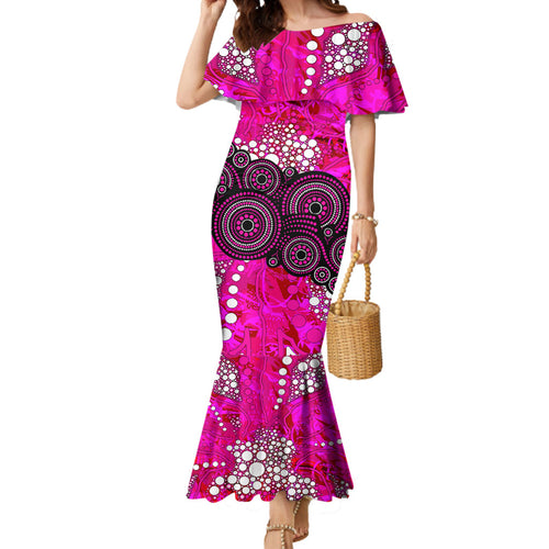 Sydney Sixers Mermaid Dress Graffiti Urban Aboriginal Dot Abstract Design