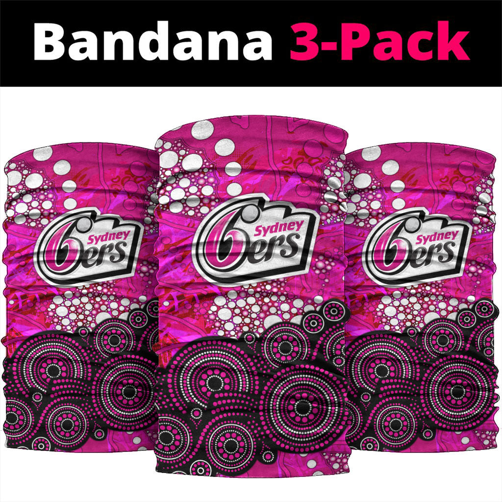 Sydney Sixers Neck Gaiter Graffiti Urban Aboriginal Dot Abstract Design