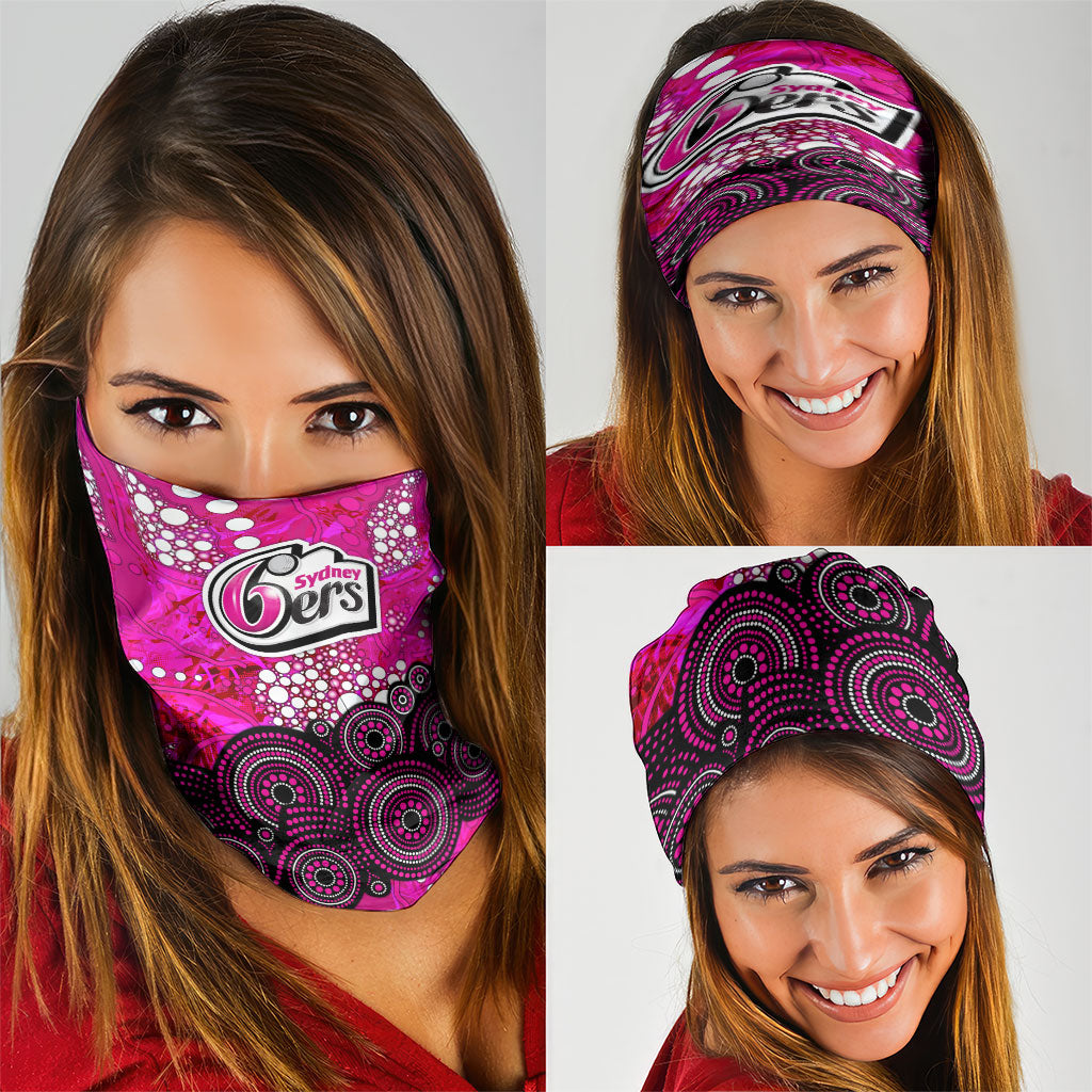 Sydney Sixers Neck Gaiter Graffiti Urban Aboriginal Dot Abstract Design
