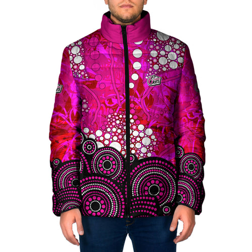 Sydney Sixers Padded Jacket Graffiti Urban Aboriginal Dot Abstract Design
