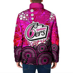 Sydney Sixers Padded Jacket Graffiti Urban Aboriginal Dot Abstract Design