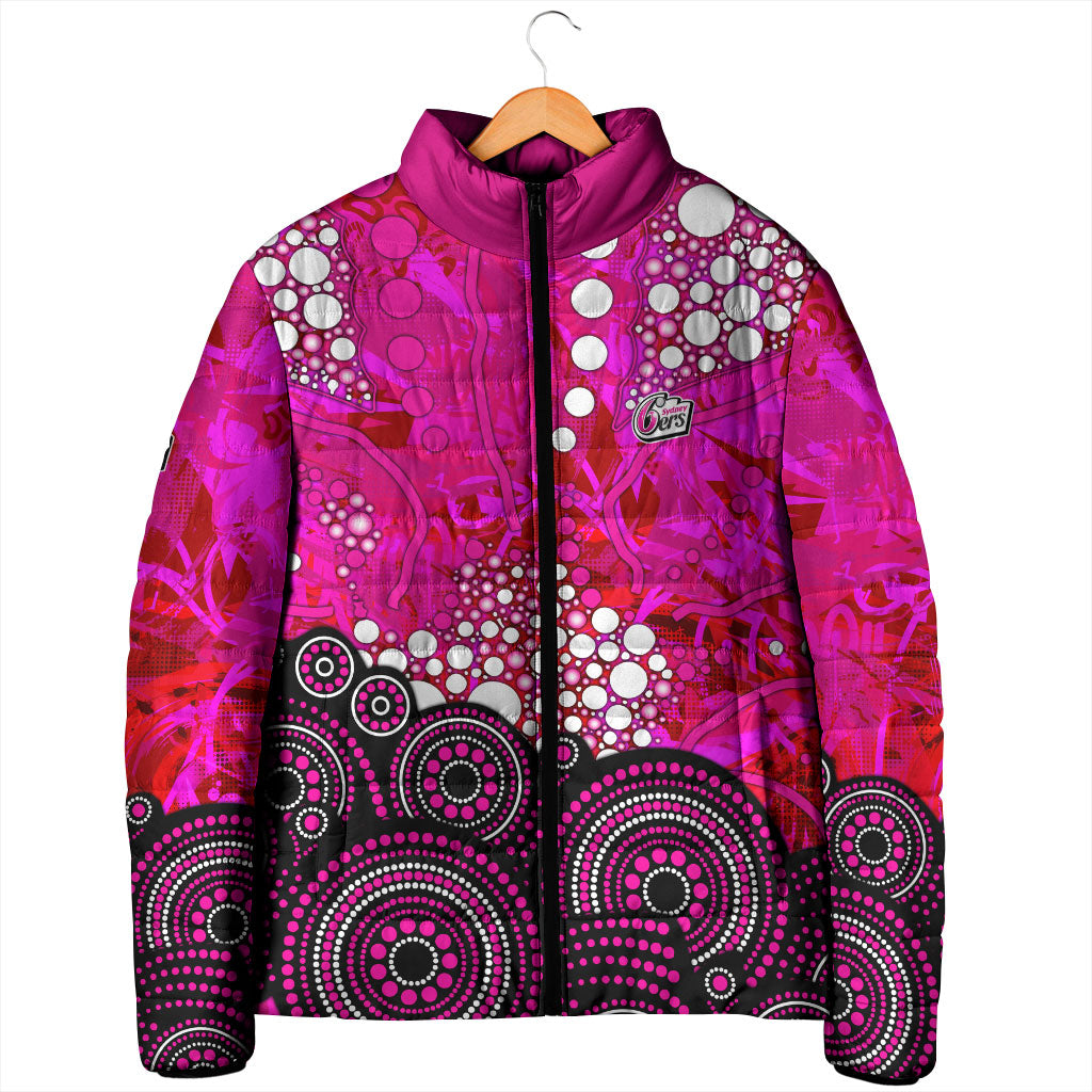 Sydney Sixers Padded Jacket Graffiti Urban Aboriginal Dot Abstract Design