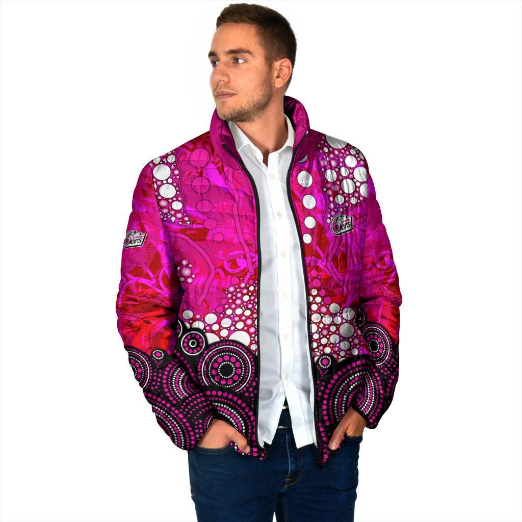 Sydney Sixers Padded Jacket Graffiti Urban Aboriginal Dot Abstract Design