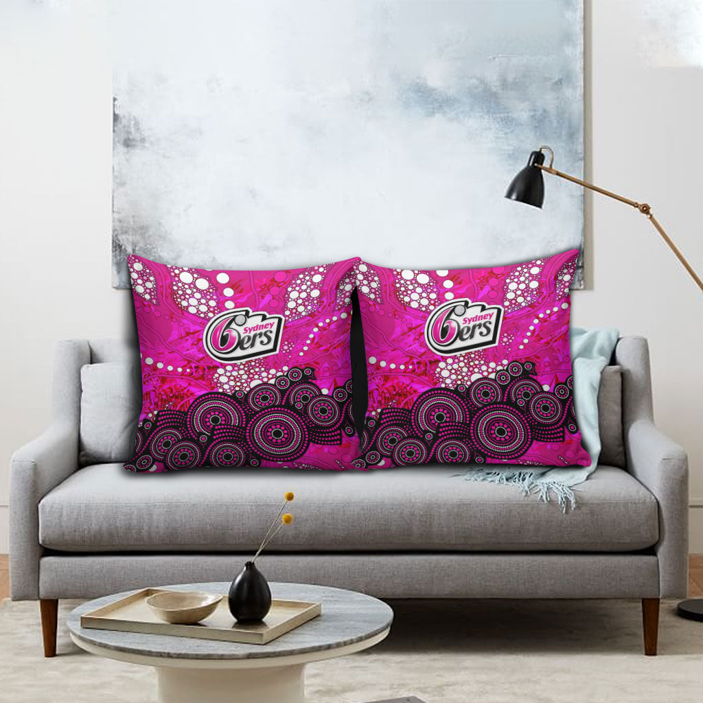 Sydney Sixers Pillow Cover Graffiti Urban Aboriginal Dot Abstract Design
