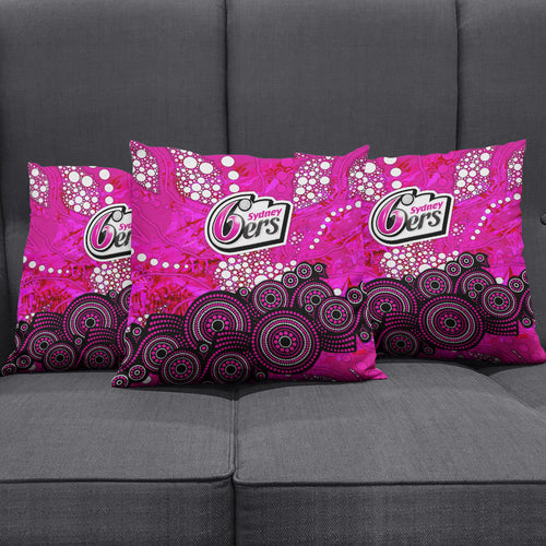 Sydney Sixers Pillow Cover Graffiti Urban Aboriginal Dot Abstract Design