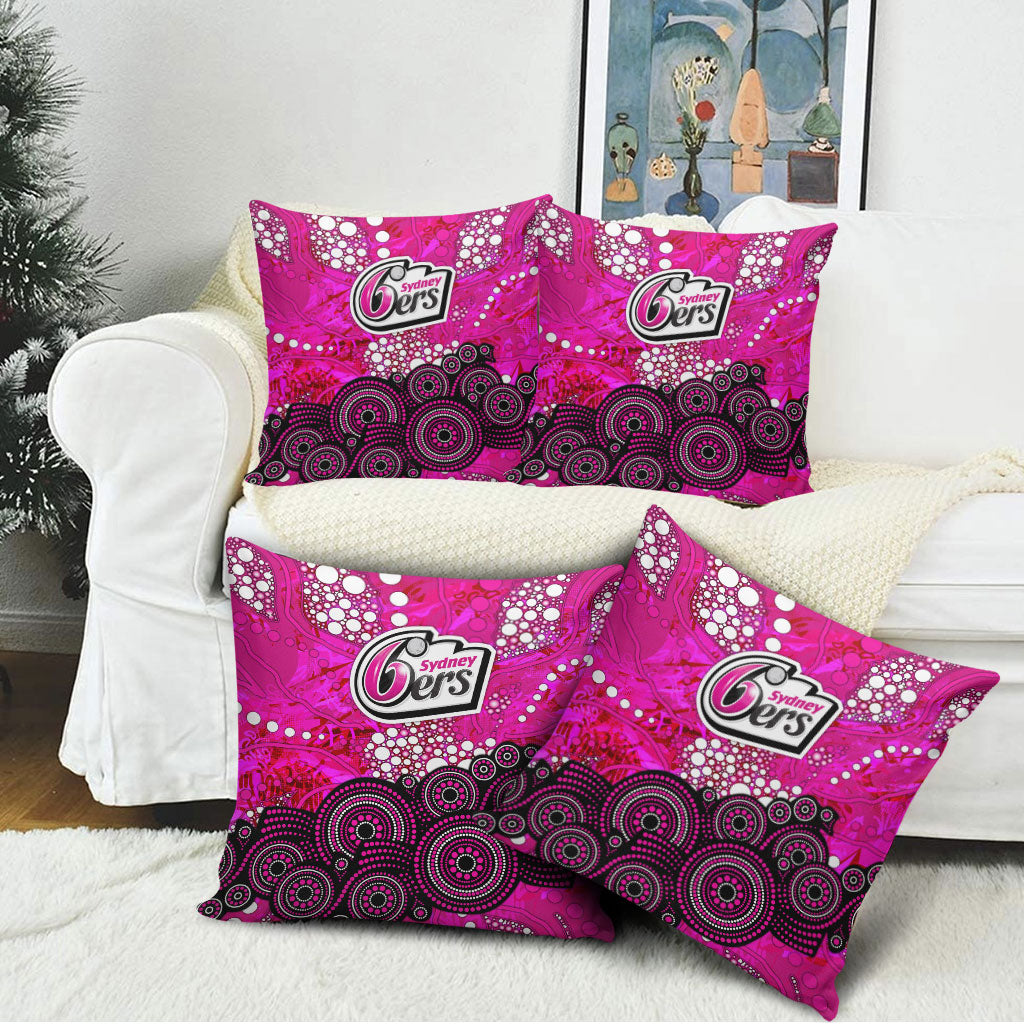 Sydney Sixers Pillow Cover Graffiti Urban Aboriginal Dot Abstract Design