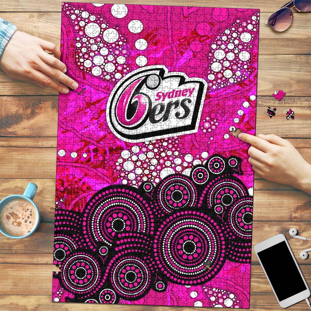 Sydney Sixers Puzzle Graffiti Urban Aboriginal Dot Abstract Design