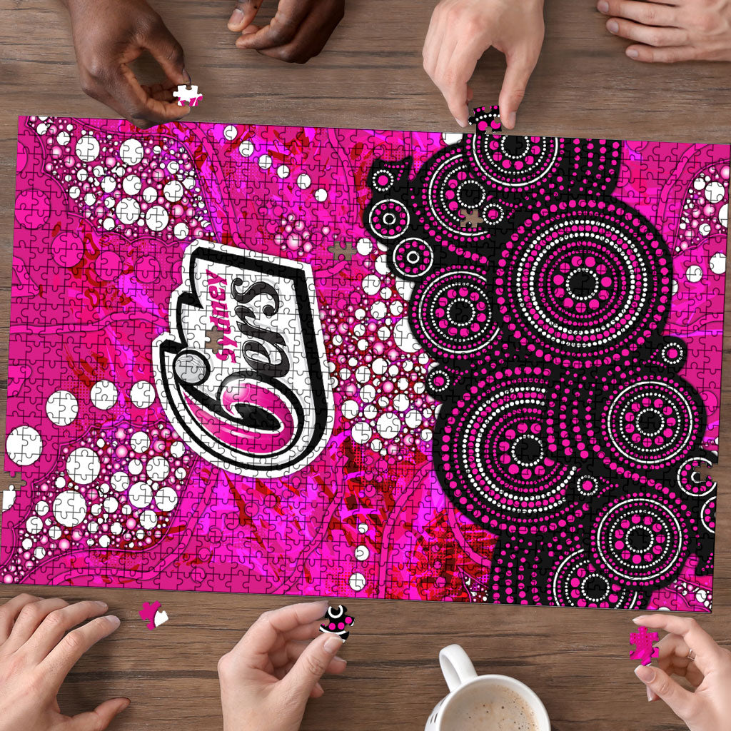 Sydney Sixers Puzzle Graffiti Urban Aboriginal Dot Abstract Design