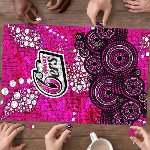 Sydney Sixers Puzzle Graffiti Urban Aboriginal Dot Abstract Design