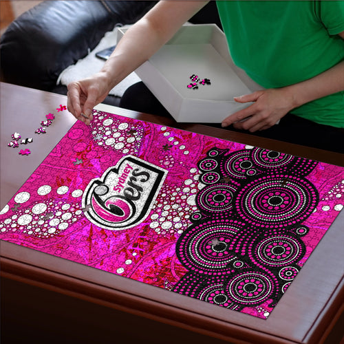 Sydney Sixers Puzzle Graffiti Urban Aboriginal Dot Abstract Design