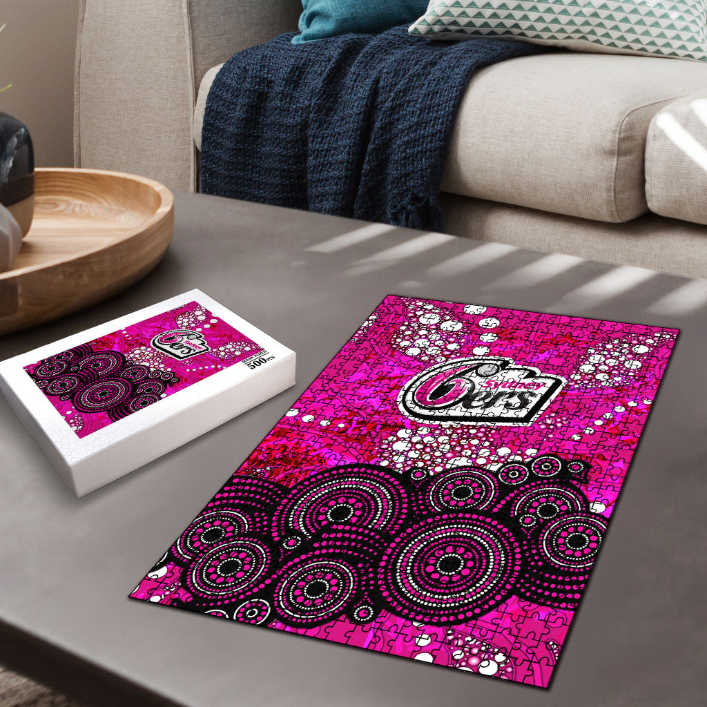 Sydney Sixers Puzzle Graffiti Urban Aboriginal Dot Abstract Design