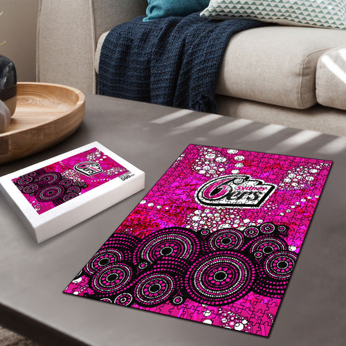 Sydney Sixers Puzzle Graffiti Urban Aboriginal Dot Abstract Design