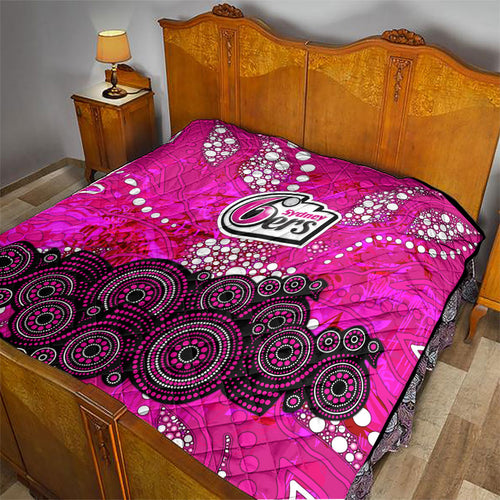 Sydney Sixers Quilt Graffiti Urban Aboriginal Dot Abstract Design