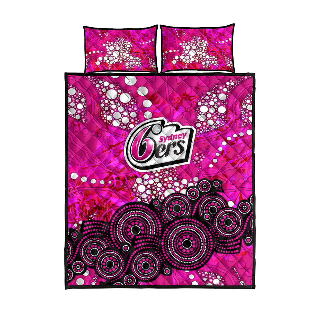 Sydney Sixers Quilt Bed Set Graffiti Urban Aboriginal Dot Abstract Design