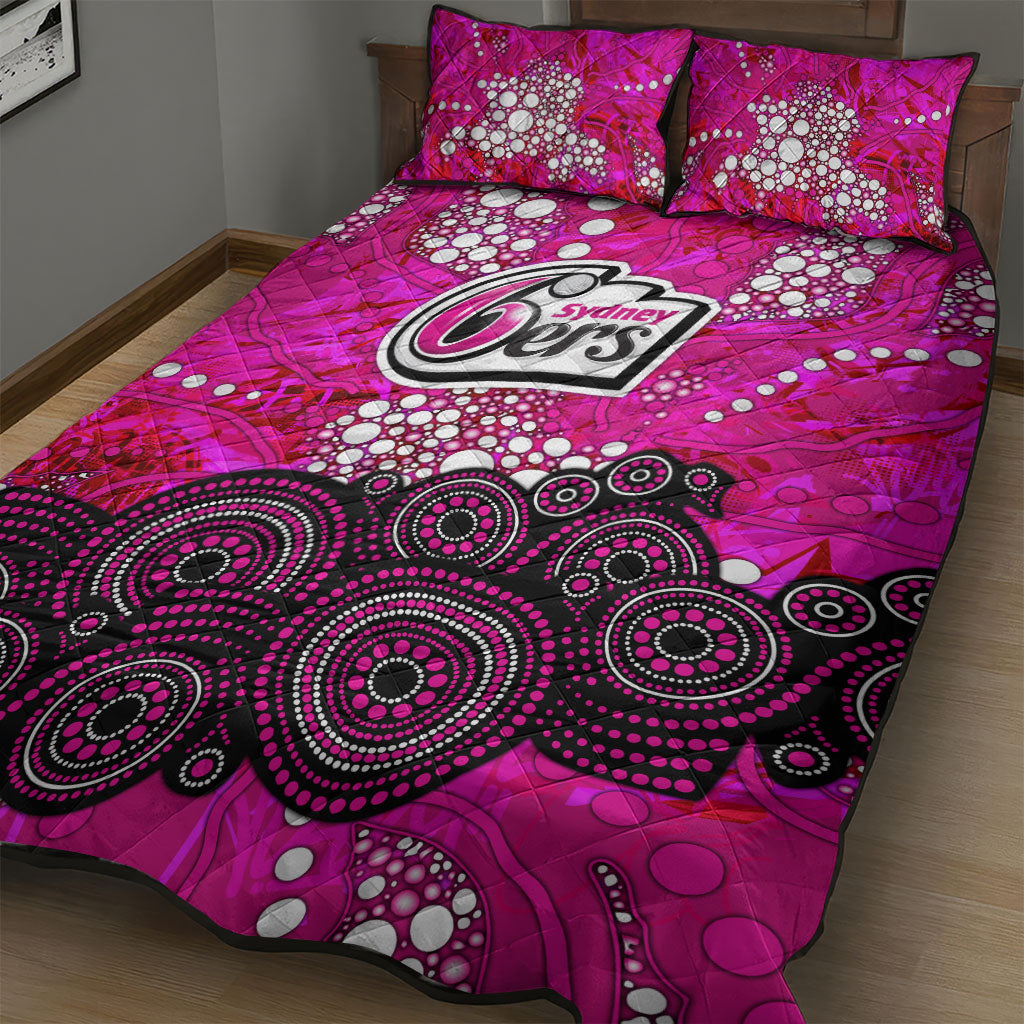 Sydney Sixers Quilt Bed Set Graffiti Urban Aboriginal Dot Abstract Design