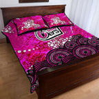 Sydney Sixers Quilt Bed Set Graffiti Urban Aboriginal Dot Abstract Design